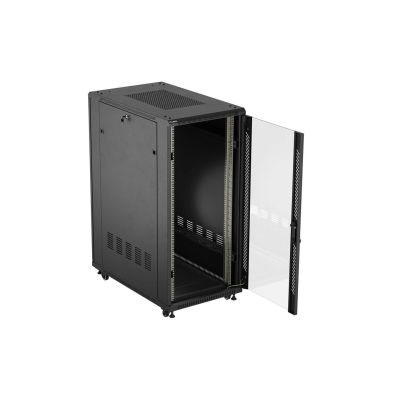17. LANBERG Standschrank 19" 27U 600x1000 Schwarz