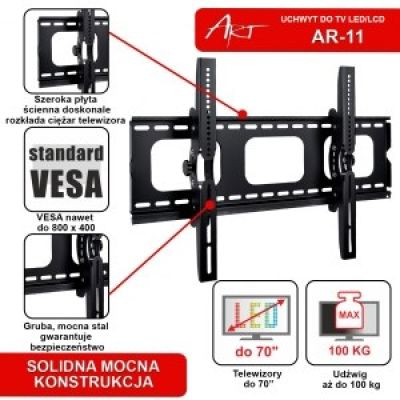 7. ART AR-11 Halterung (neigbar; 42" - 70"; max. 100 kg)