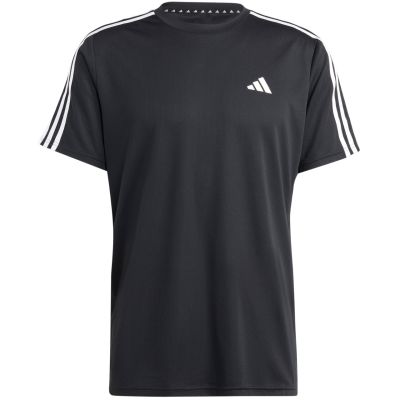 3. Herren adidas Train Essentials 3-Streifen Trainings-T-Shirt Schwarz IB8150
