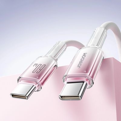 9. Joyroom S-A42 Crystal-Clear Series 60W USB-C – USB-C-Kabel 1,2 m – Weiß