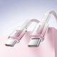 9. Joyroom S-A42 Crystal-Clear Series 60W USB-C – USB-C-Kabel 1,2 m – Weiß
