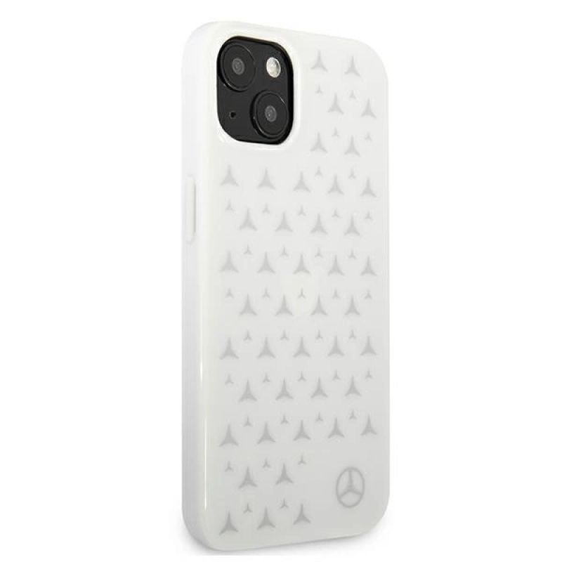 4. Mercedes Silver Stars Pattern Case für iPhone 13 mini - Weiß