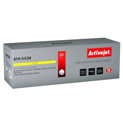 Activejet ATH-532N Toner (ersetzt HP 304A CC532A, Canon CRG-718Y; Supreme; 3200 Seiten; gelb)