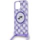 5. Karl Lagerfeld IML Crossbody Monogram Karl & Choupette Head MagSafe-Hülle für iPhone 15 / 14 / 13 – Lila