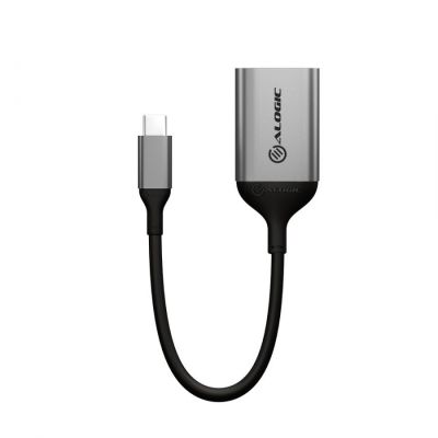 4. Alogic Adapter USB-C -> 2x USB-C St/2xBu 10cm Space Grau