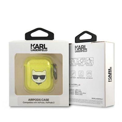 4. Karl Lagerfeld Choupette Case für AirPods 1/2 - Gelb