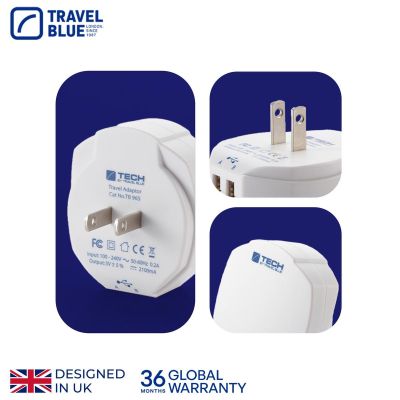 5. TRAVEL BLUE NETZLADEGERÄT 2 USB – USA