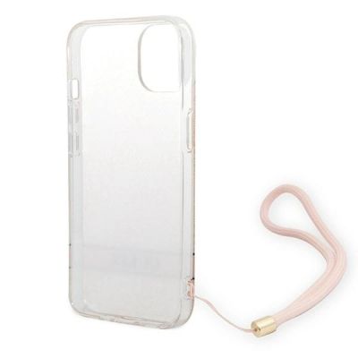 6. Guess GUOHCP14MH4STP iPhone 14 Plus 6,7 "rosa / rosa Hardcase 4G Print Strap