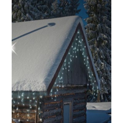 20. Weihnachtsbaumbeleuchtung, Außenbeleuchtung, 360°-LED-Steuerung, Timer, kaltweißes, transparentes Kabel