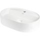 Waschtischplatte aus Granit mit Inselarmatur – oval