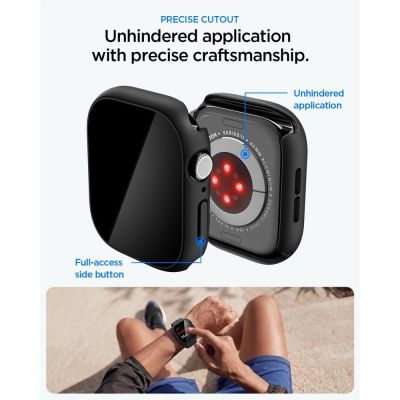 7. Spigen Thin Fit 360 Hülle für Apple Watch 42 Spigen – Schwarz