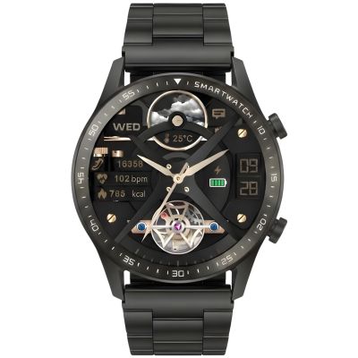 9. Smartwatch Gravity Schwarzes Armband und Band GT10-1