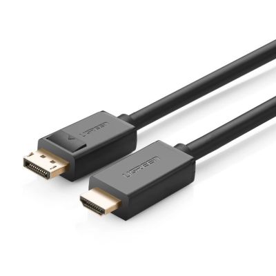 2. Ugreen Unidirektionales DisplayPort-zu-HDMI-Kabel 4K 30Hz 32 AWG 2m Schwarz (DP101 10202)