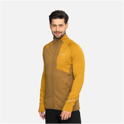 8. Herren-Sweatjacke VIKING Birger Man, braun-gelb
