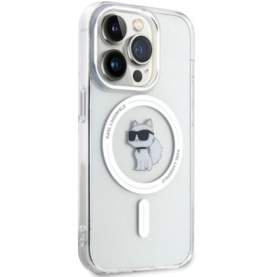 4. Karl Lagerfeld IML Choupette MagSafe Hülle für iPhone 14 Pro – transparent