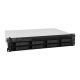6. Synology RS1221+ NAS, 2U-Rack, 8x (3,5"-SATA-HDD/2,5"-SATA-HDD), AMD Ryzen V1500B, 4 GB DDR4 ECC SODIMM, 4x 1GbE RJ-45