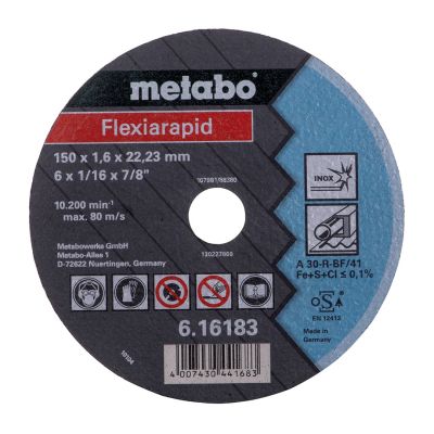 13. METABO W 18 LTX 150 QUICK Winkelschleifer (600404650) + metaBOX 165 L Koffer Grün, Schwarz