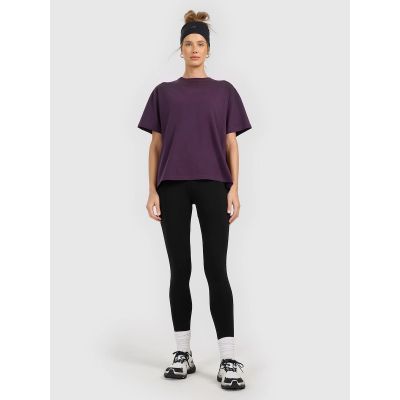 6. Damen-T-Shirt, locker geschnitten, einfarbig, Größe 4F 4FRAW25TTSHF3624-50S