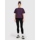 6. Damen-T-Shirt, locker geschnitten, einfarbig, Größe 4F 4FRAW25TTSHF3624-50S