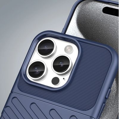 8. Thunder Case Silikonhülle für iPhone 16 Pro Max – blau