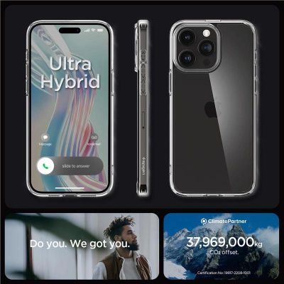 6. Spigen Crystal Hybrid-Hülle für iPhone 15 Pro Max – transparent
