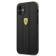 Ferrari FESNECHCP12SBK iPhone 12 mini 5.4" schwarz/schwarz Hardcase On Track PU Carbon