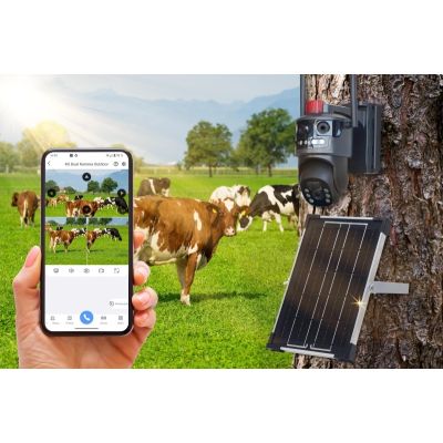 7. Duale 4G-Außenkamera (3 MP + 3 MP) + Solarpanel Technaxx TX-329