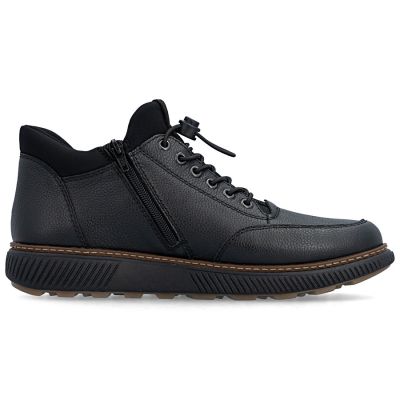 2. Herren-Lederstiefeletten, warm und bequem, schwarz, Rieker B3356-00