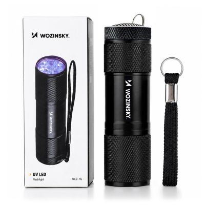 8. Wozinsky WLD-9L IP65 UV-Taschenlampe zur Spurensuche – Schwarz