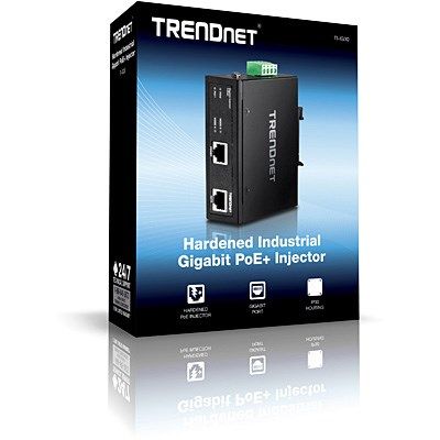 6. TRENDnet TI-IG30 - Power Injector (DIN-Schienenmontage) - 30 Watt - Ausgangsanschlüsse: 1