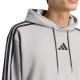 3. adidas Essentials Herren-Hoodie mit 3 Streifen aus French Terry, Grau, KY4202