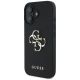 2. Guess Grained Big 4G Logo Small Classic Logo Hülle für iPhone 16 - Schwarz