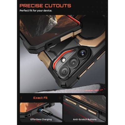 7. Supcase UB Grip Mag MagSafe Hülle für Samsung Galaxy S26 - Schwarz und Braun