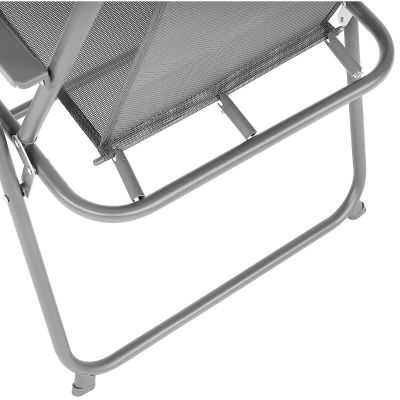 40. Gartenmöbel-Set, runder Tisch, 4 Stühle und Sonnenschirm, dunkelgrau