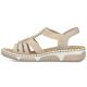 3. Beige Keilsandalen für Damen Rieker 66201-62