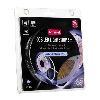 3. COB-LED-Streifen 5 m, kaltweiß, IP20