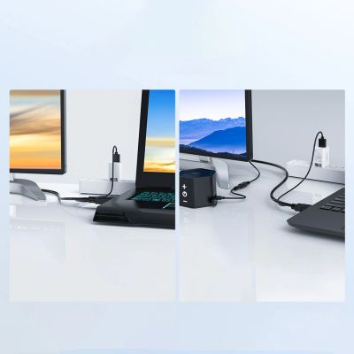 8. Orico XD-VATH VGA- und 3,5-mm-Klinkenstecker-auf-HDMI-Full-HD-60-Hz-Kabel mit USB-Stromversorgung, 5 m – Schwarz