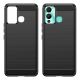8. Carbon Case Hülle für Infinix Hot 12 Play NFC / Hot 12 Play flexible Silikon-Carbon-Hülle schwarz