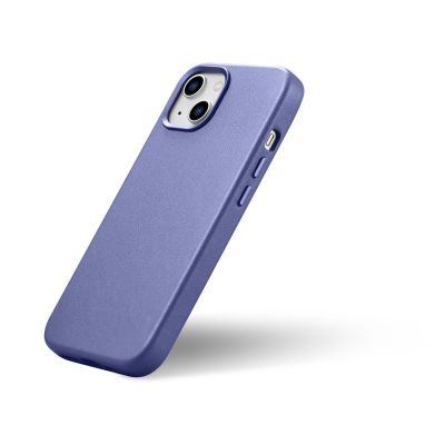 8. iCarer Case Lederhülle Echtleder iPhone 14 Plus Hellviolett (MagSafe-kompatibel)