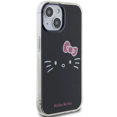 4. Hello Kitty IML Kitty Face Hülle für iPhone 15 – Schwarz