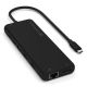 6. Satechi 13-in-1 USB-C Triple Display Multiport Adapter - USB-C Adapter (1x Ethernet 1 Gbit/s, 3x USB-A 5 Gbit/s, 1x USB-A 10 Gbit/s, 2x USB-A 480 Mbit/s, 2x USB-C 10 Gbit/s 85W PD, 2x HDMI 2.0 4K@60Hz, DP 1.4 8K@60Hz, 3,5 mm Audio Ein-/Ausgang) (schwarz)