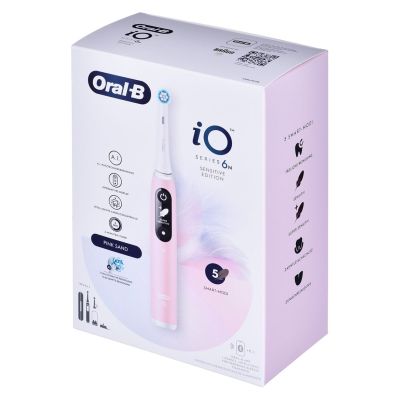 15. Oral-B iO Series 6 Zahnbürste in Pink Sand