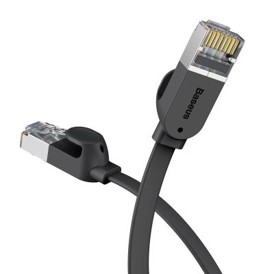 3. Baseus High Speed ​​flaches Ethernet CAT6 RJ45 Netzwerkkabel 1 m – schwarz
