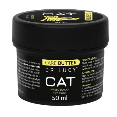 2. DR. LUCY – KATZENPFLEGEBUTTER 50 ML PFLEGECREME AUF BASIS NATÜRLICHER ÖLE, UNTERSTÜTZT DIE REGENERATION DER PFOTENBALLEN UND DIE TÄGLICHE AKTIVITÄT DER KATZE