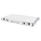 5. 19-Zoll-Patchpanel ohne Frontplatte, 1 HE, verschiebbar, Kabelverschraubungen PG13,5 und PG16, Kabelbinder/Halterungen, grau