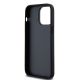 7. DKNY Lederhülle mit kariertem Monomuster und bedruckten Streifen für iPhone 14 Pro Max – Schwarz