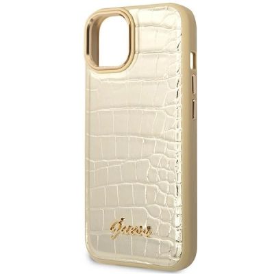 6. Guess GUHCP14MHGCRHD iPhone 14 Plus 6,7 "Gold / Gold Hardcase Croco Collection