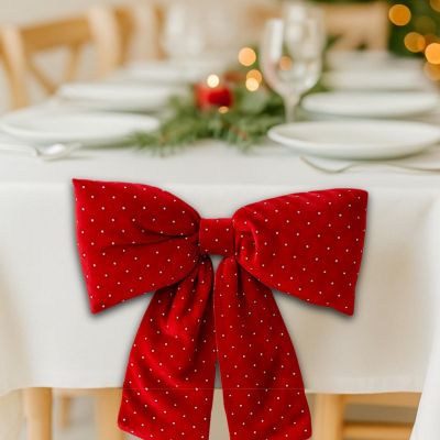 5. ROTE DEKORATIVE SCHLEIFE 39x50CM MICA