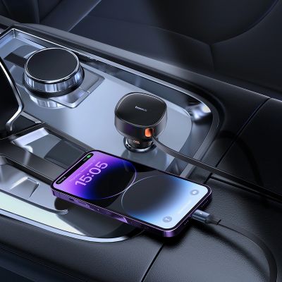 6. Baseus Enjoyment Pro USB-C (Buchse) / Lightning (Stecker) 60W Kfz-Ladegerät – Schwarz