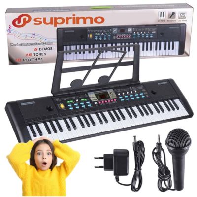 10. SUPRIMO 605 UFB – Keyboard mit Mikrofon zum Erlernen des Spielens, speziell für Kinder entwickelt